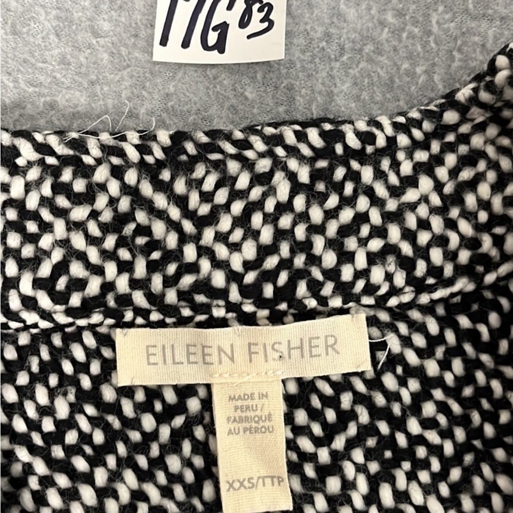 Eileen Fisher Tweed Jacket Size XXS Organic Academia Preppy Office Career - Picture 3 of 11